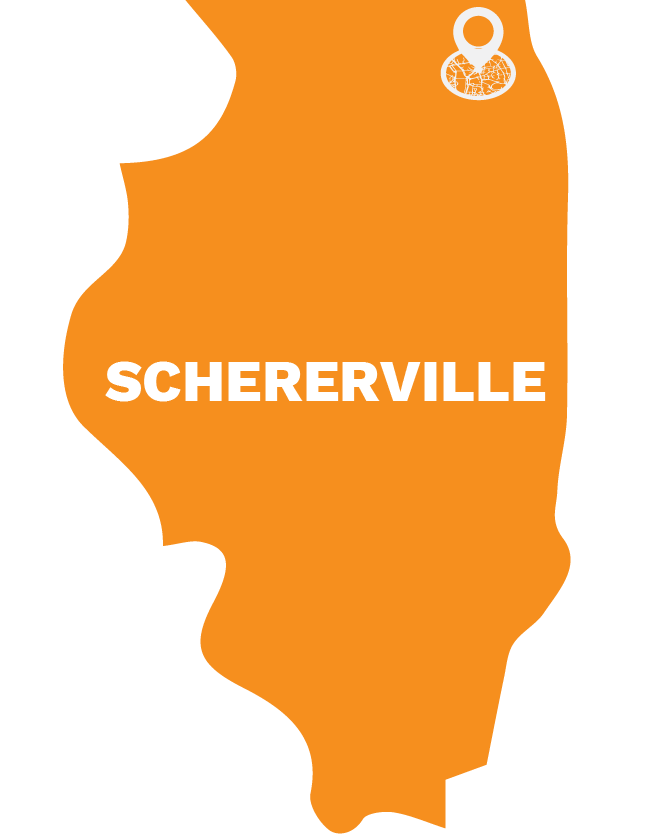 Schererville fire restoration Map
